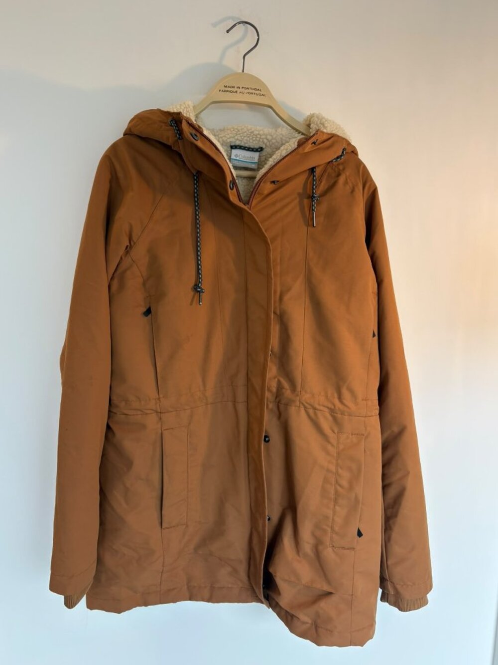 Columbia Sherpa-Lined Hooded Parka – Brown – Size M
